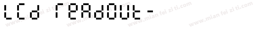 Lcd Readout字体转换